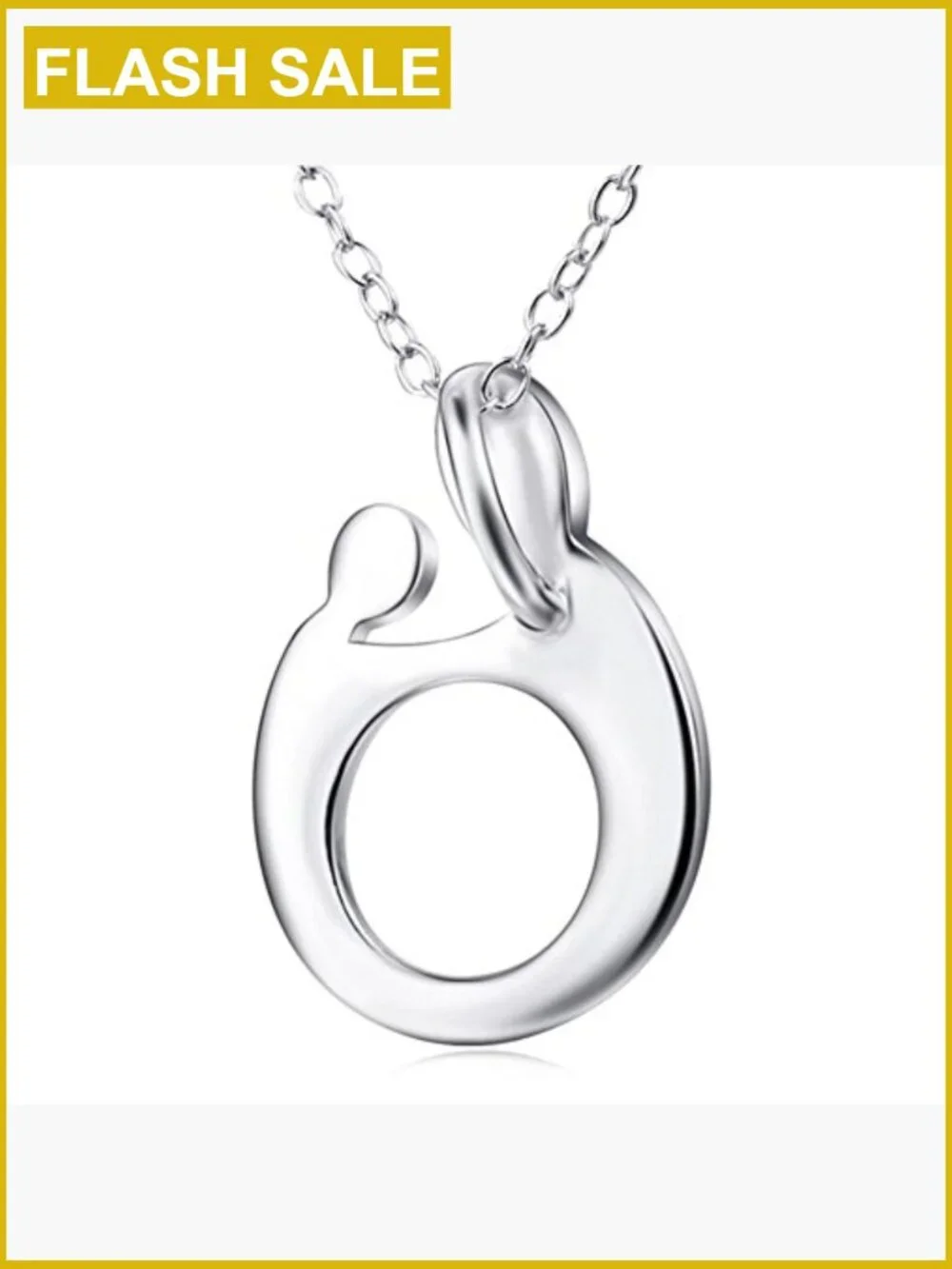 925 Sterling Silver Mother Family Love Pendant Necklace 18